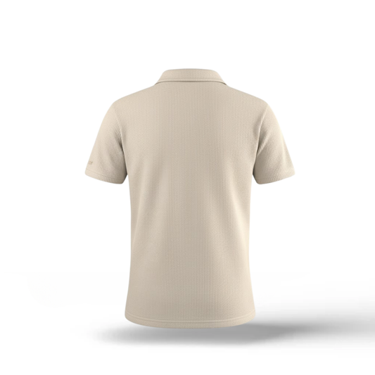 Waffle Weave Resort Polo - Dune Beige
