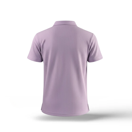 Waffle Weave Resort Polo - Lavender Mist