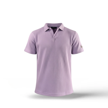 Waffle Weave Resort Polo - Lavender Mist