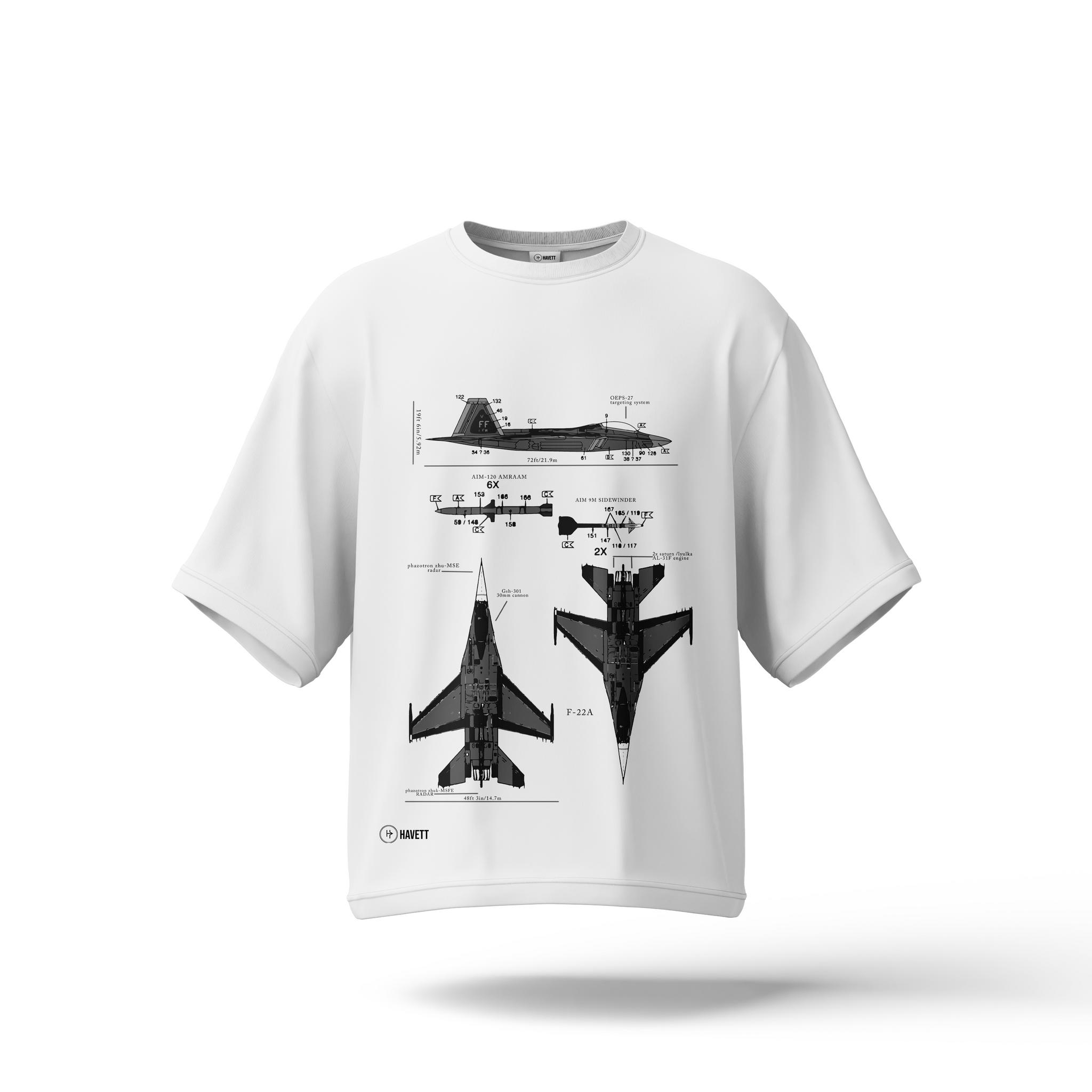F-22 A Drop Shoulder Tee
