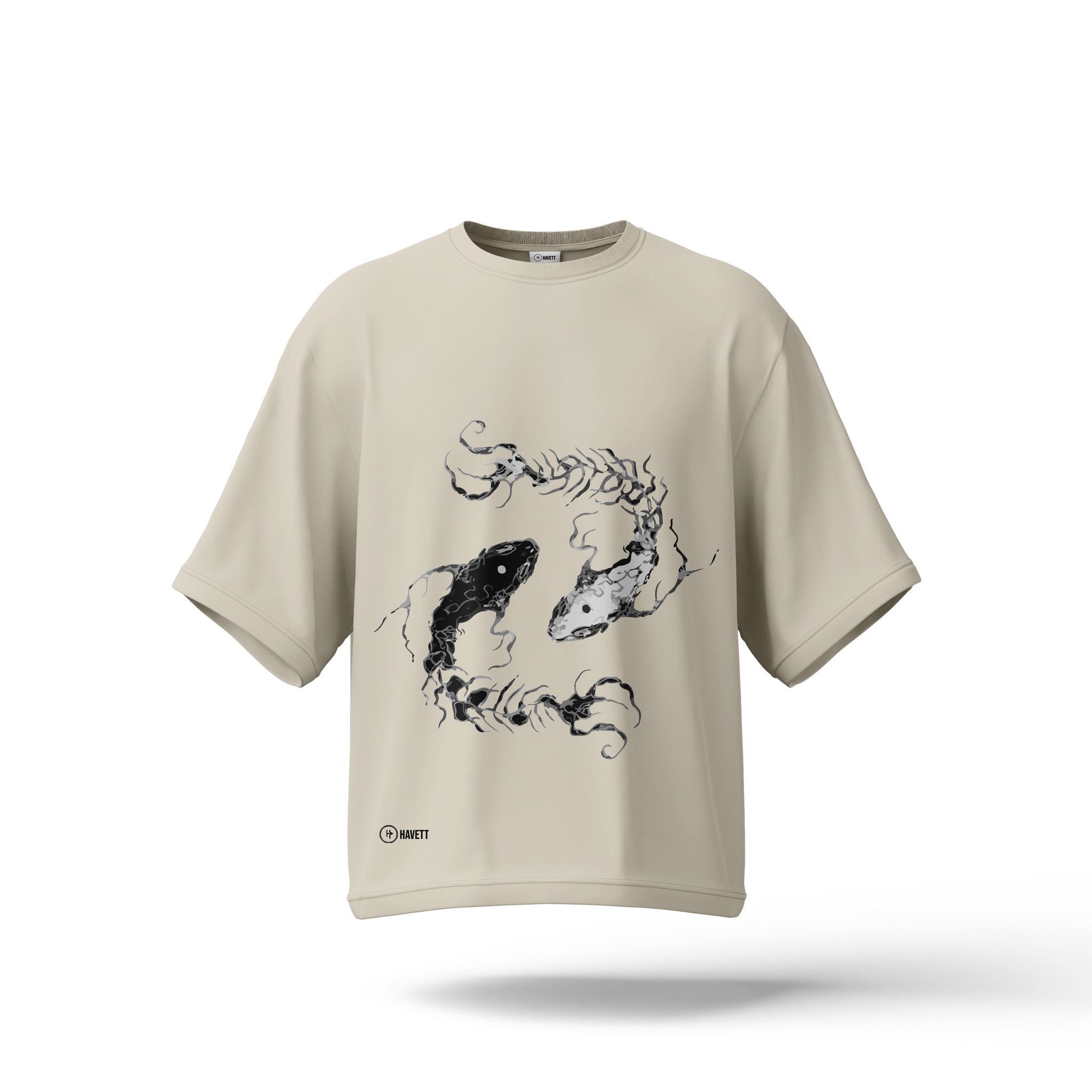 Yin & Yang Drop Shoulder Tee