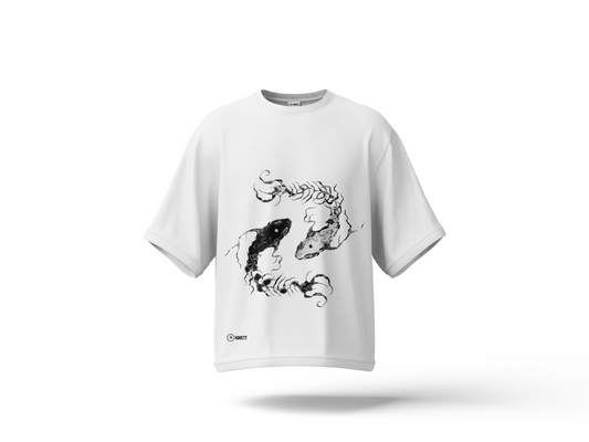 Yin & Yang Drop Shoulder Tee