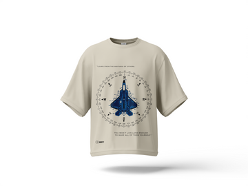 Fighter Jet Drop Shoulder Tee