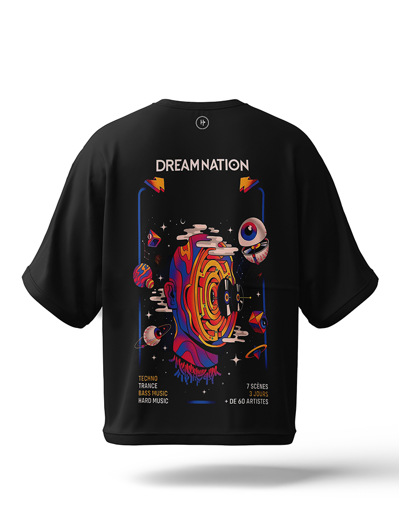 Dream Nation Graffiti Drop Shoulder Tee