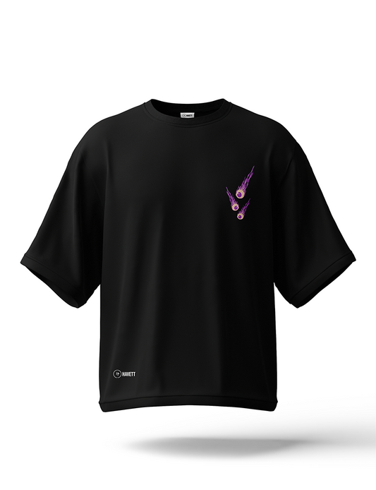 Purple Lightning Drop Shoulder Tee